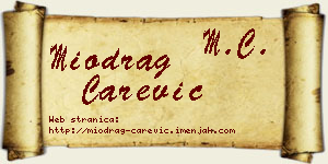 Miodrag Carević vizit kartica